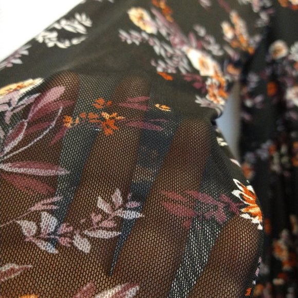 NEW Lily Rose Long Sleeve Black Floral Lined Dress XXL - Picture 6 of 8